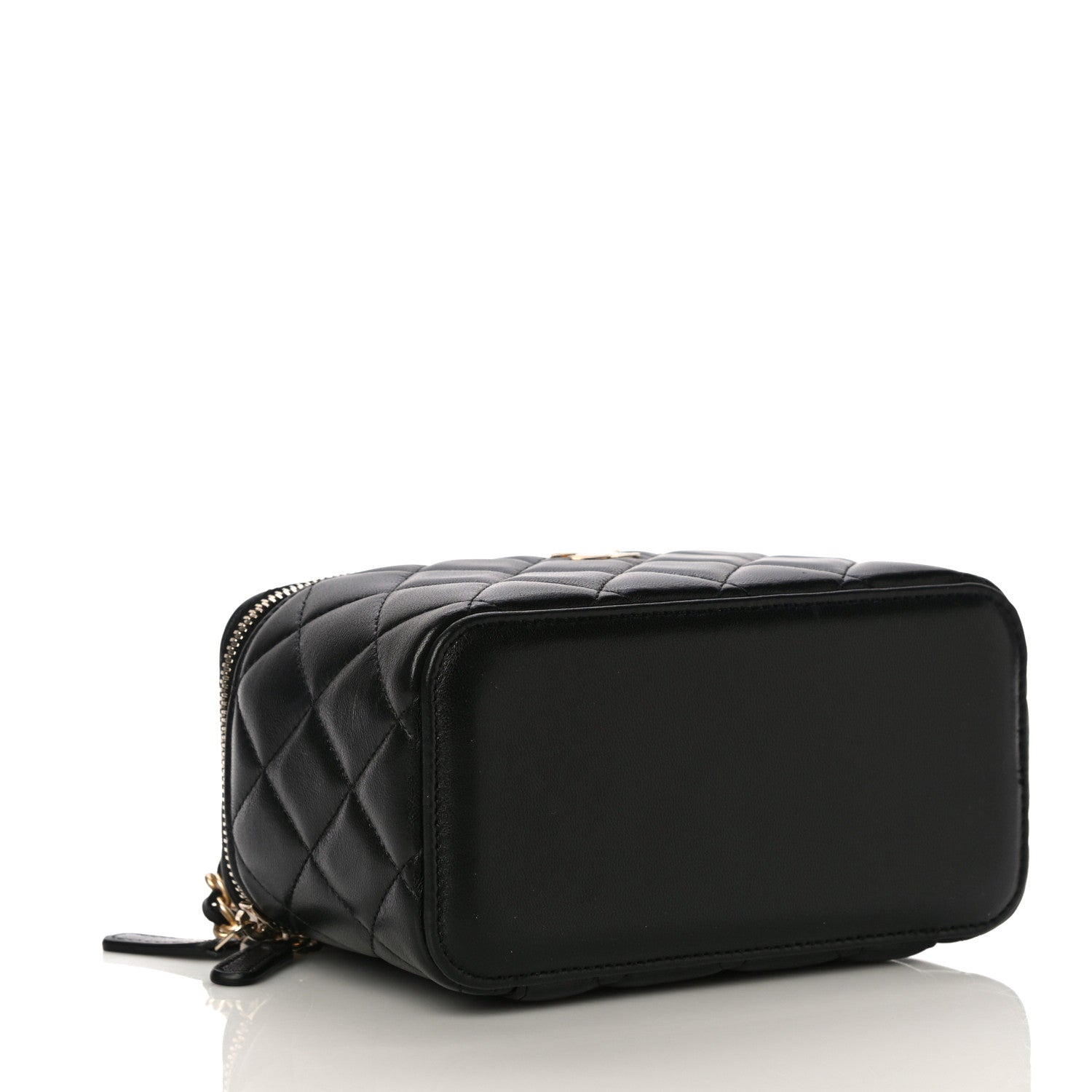 Chanel Lambskin Quilted Small Top Handle Vanity Case With Chain Black 4 of 12