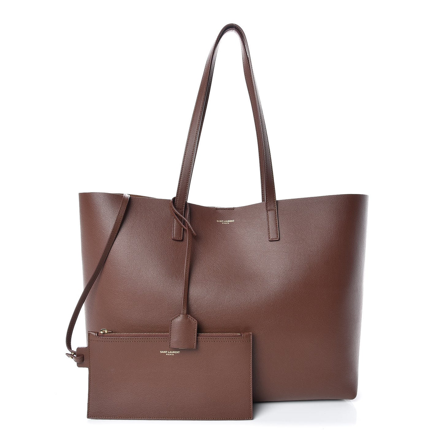 Calfskin Large Shopping Tote Old Brandy