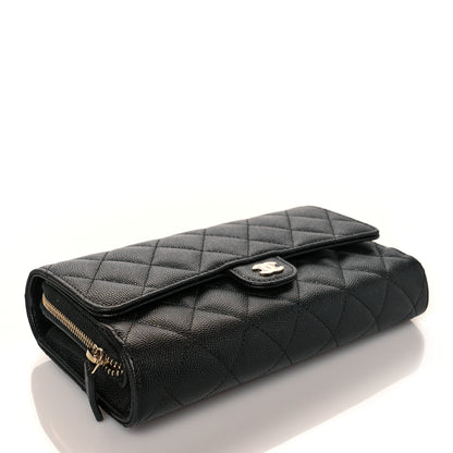 Chanel Caviar Quilted Phone Holder Wallet on Removable Chain Black 4 of 12