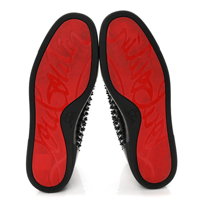 Christian Louboutin Calfskin Mens Louis Spikes Flat Sneakers 43 Black 6 of 11