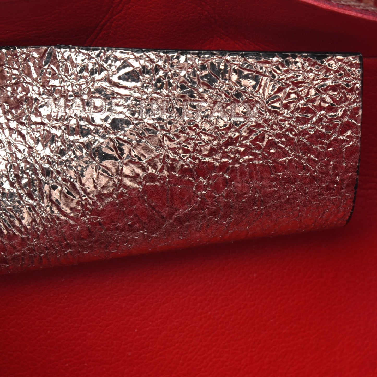 Metallic Crinkled Nappa Mini Rubylou Platine