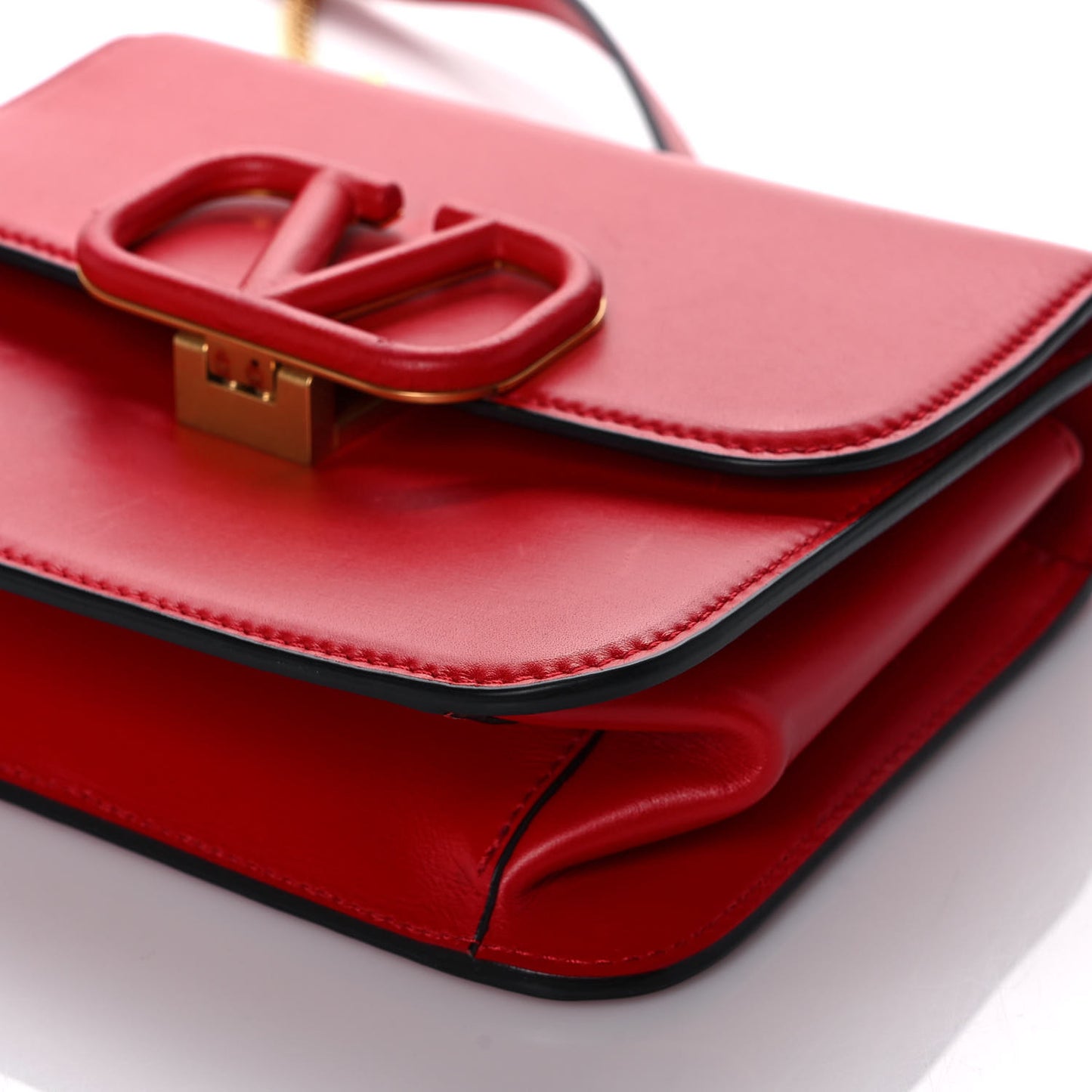 Smooth Calfskin Small VSling Shoulder Bag Red