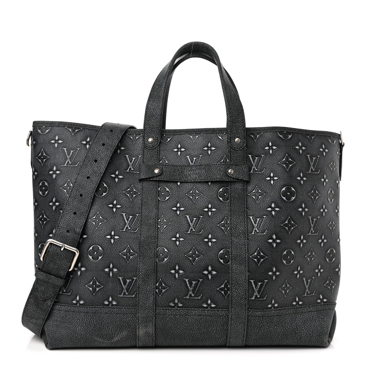 Louis Vuitton Calfskin Monogram Journey Tote Charcoal 1 of 10