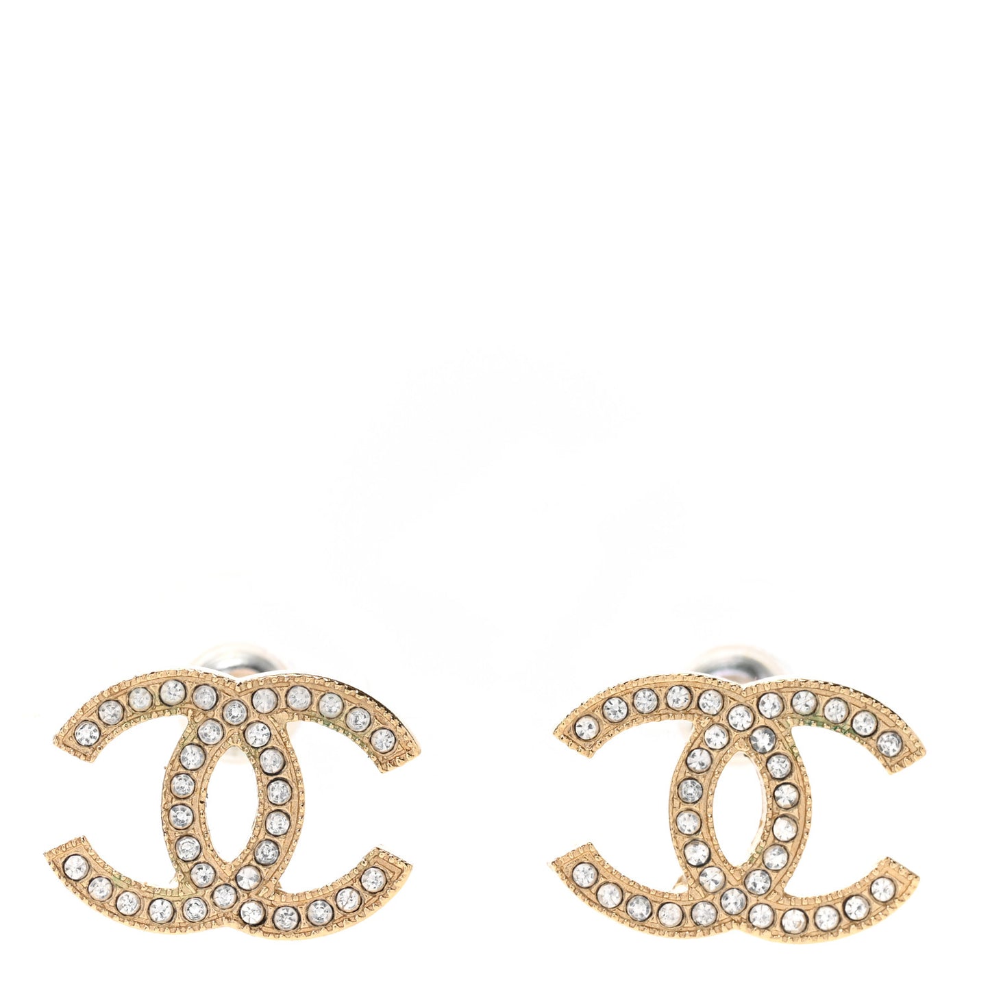 Crystal CC Earrings Gold