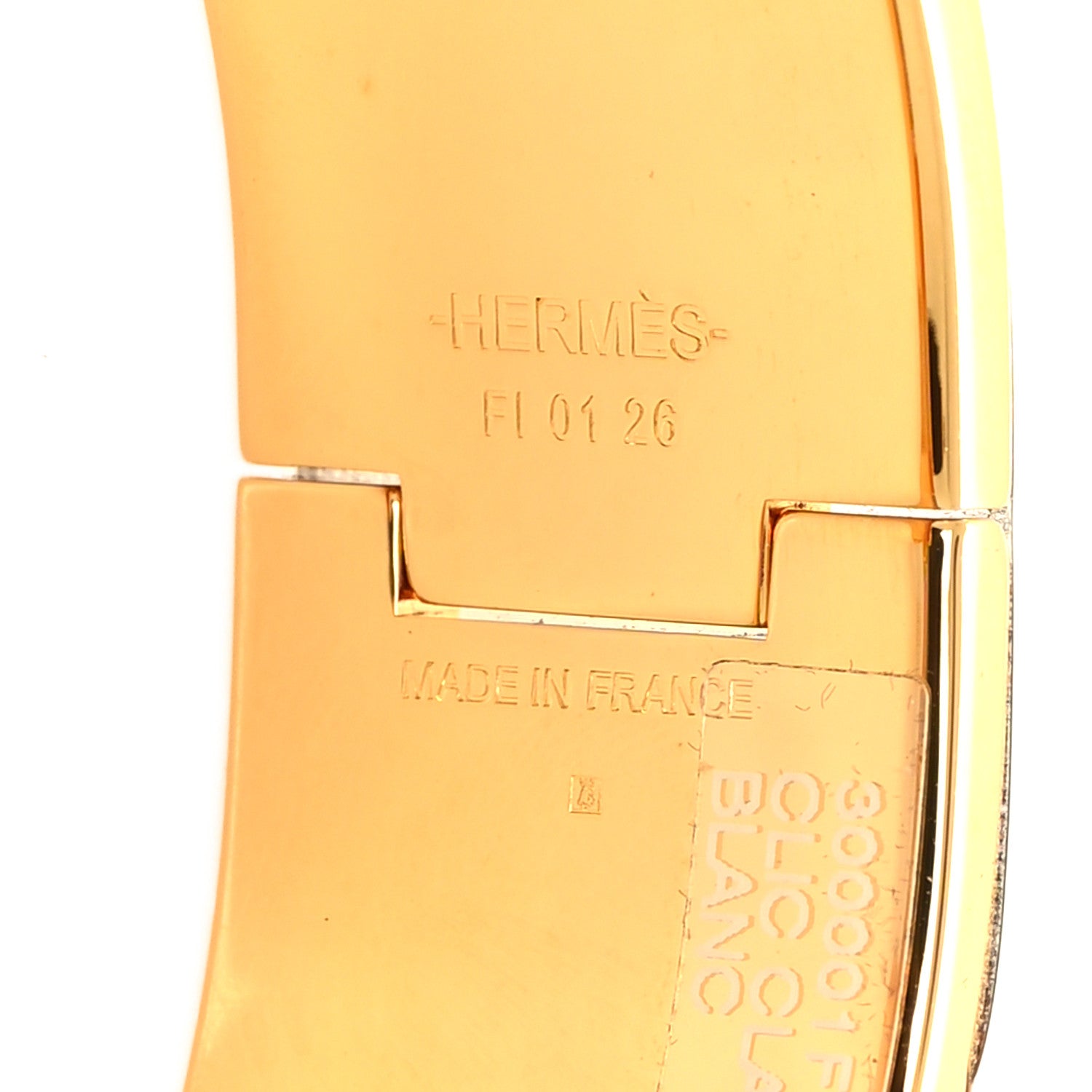 Hermes Enamel Wide Clic Clac H Bracelet PM White 5 of 6