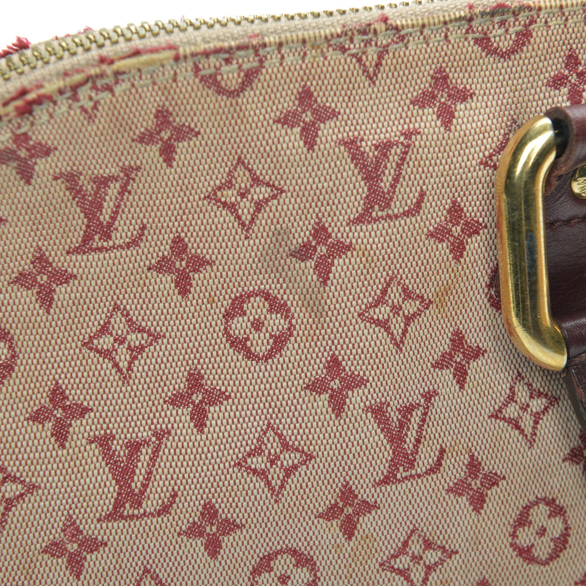 Mini Monogram Alma Long Cherry