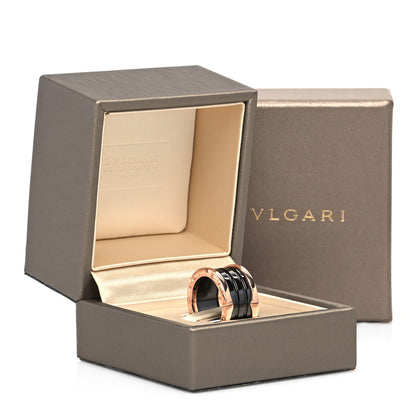 Bulgari 18K Rose Gold Black Ceramic B.Zero1 Four-Band Ring 51 5.75 7 of 7