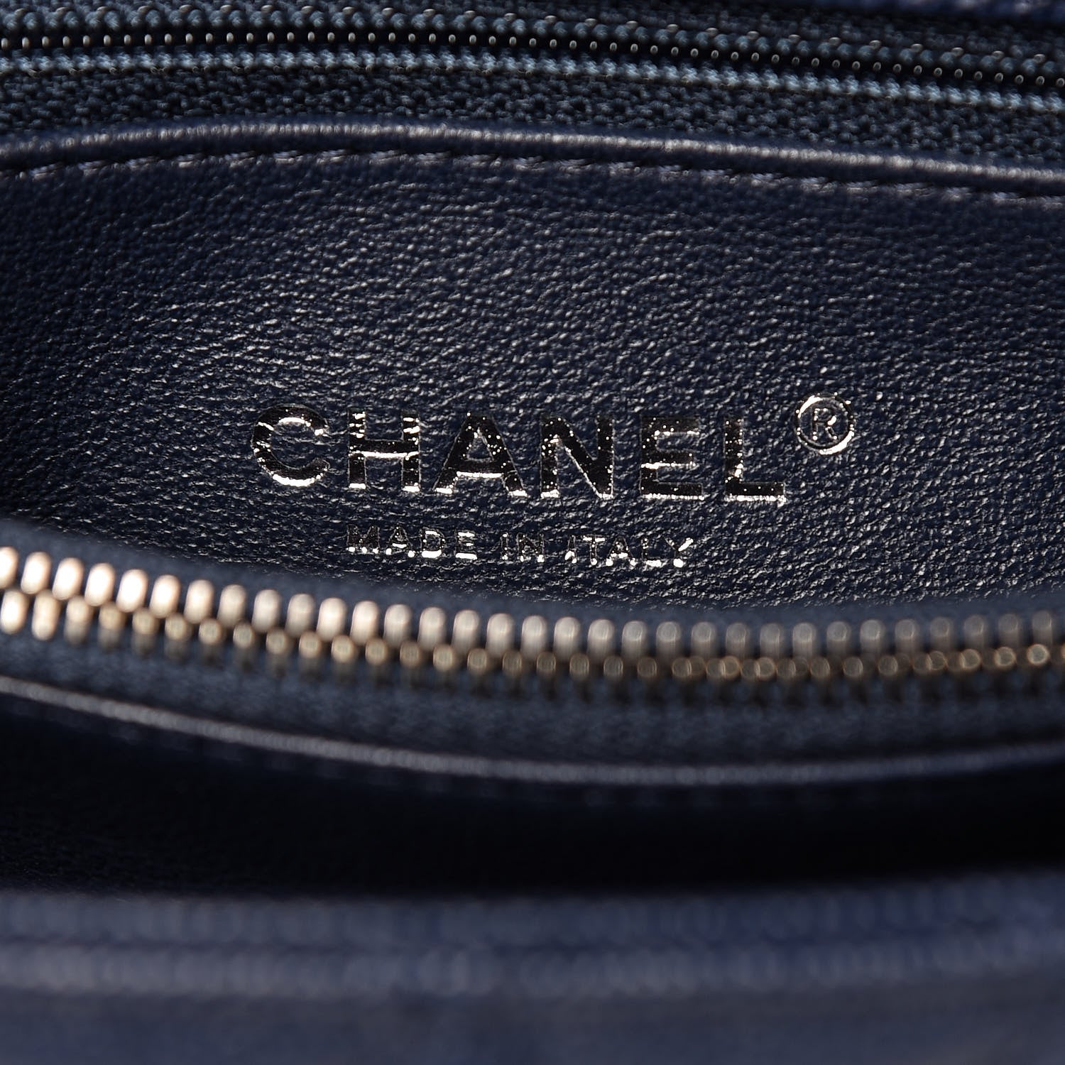 Chanel Caviar Lizard Quilted Small Coco Handle Flap Navy 6 of 9