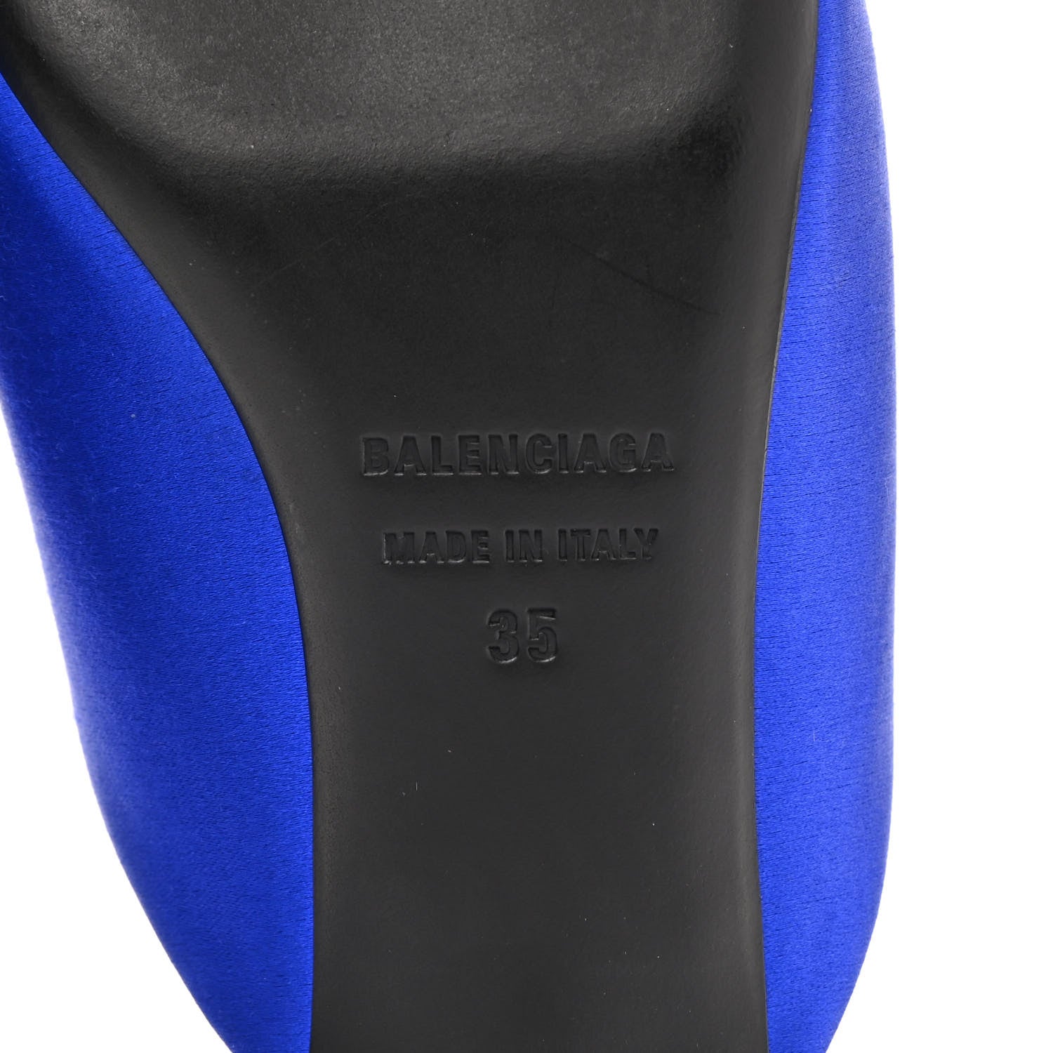 Balenciaga Satin Pointed Toe Knife 40mm Mules 35 Blue 6 of 8