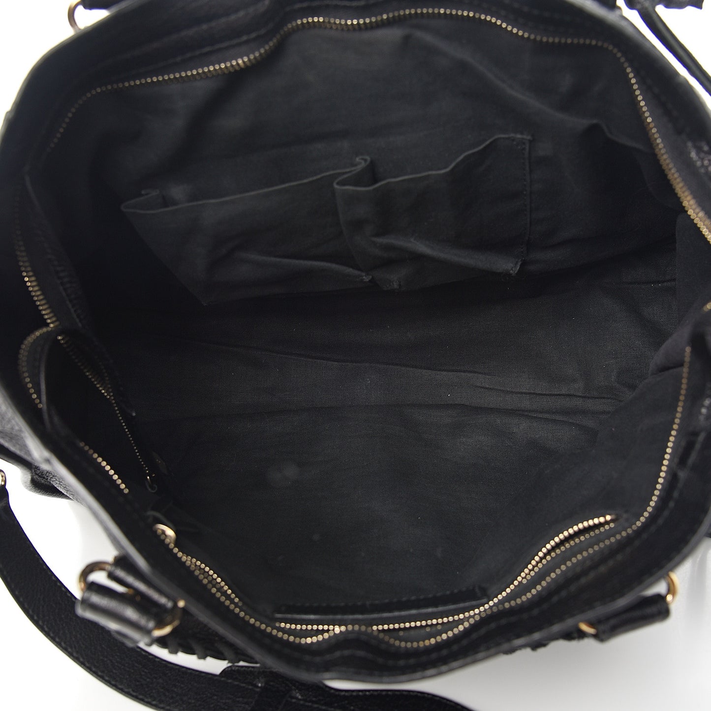 Chevre Gold Metallic Edge Hardware City Black