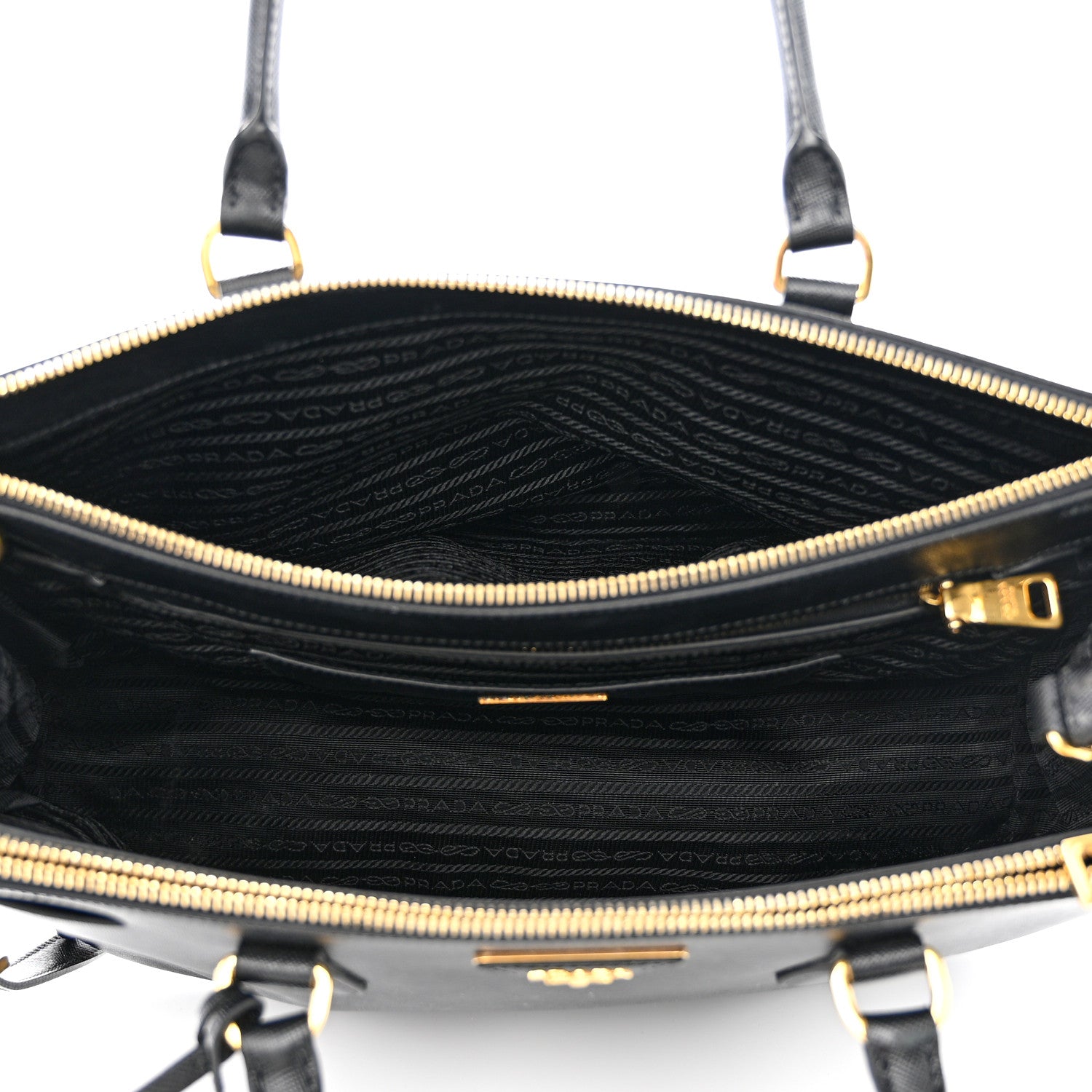 Prada Saffiano Medium Galleria Double Zip Tote Black 6 of 14