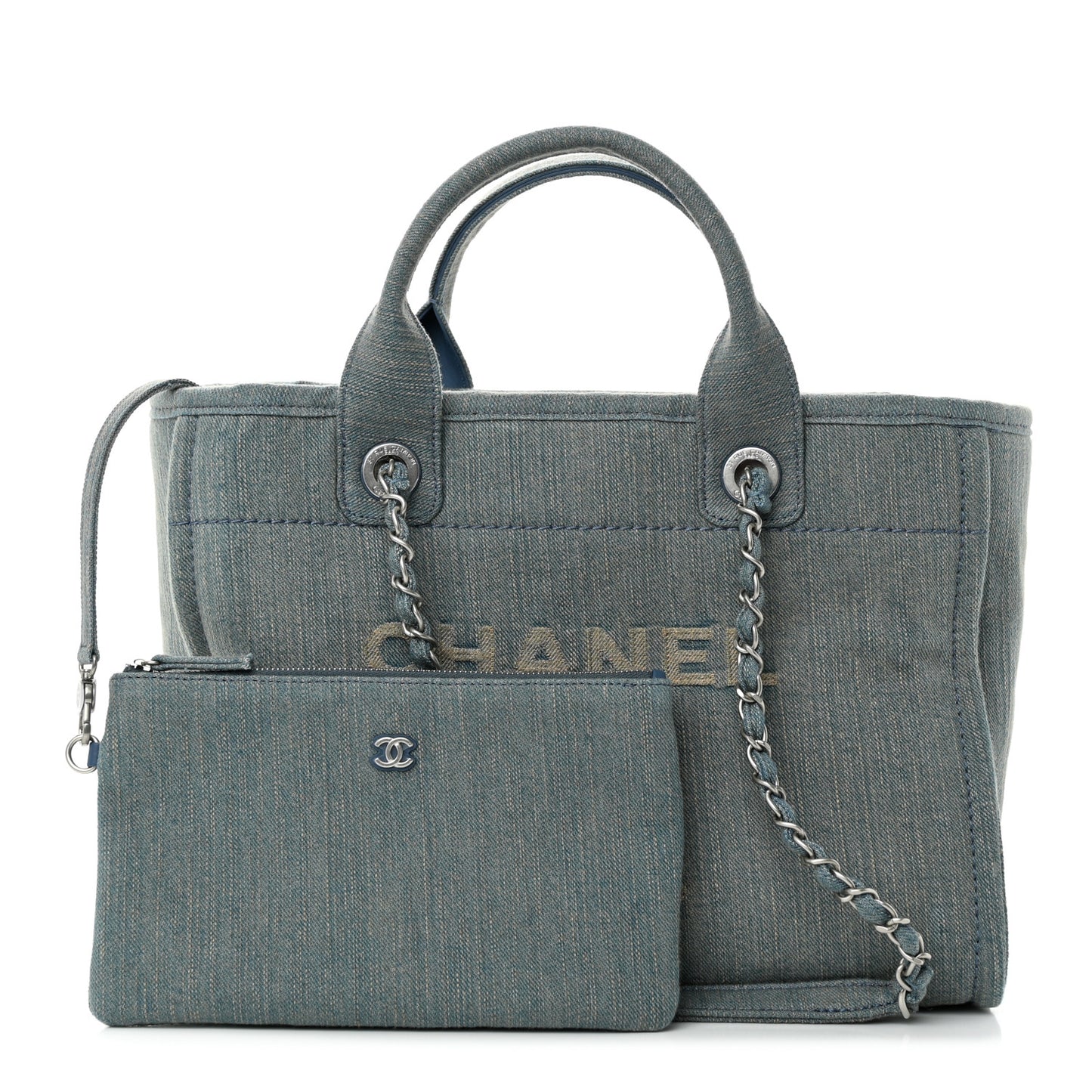 Denim Small Deauville Tote Light Blue