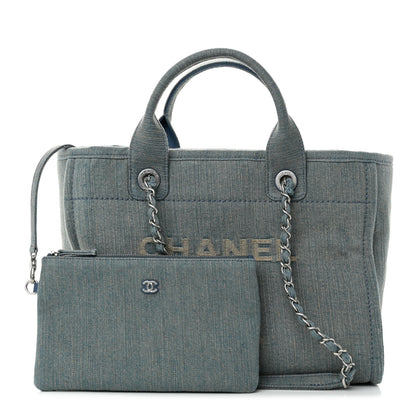 Chanel Denim Small Deauville Tote Light Blue 1 of 10