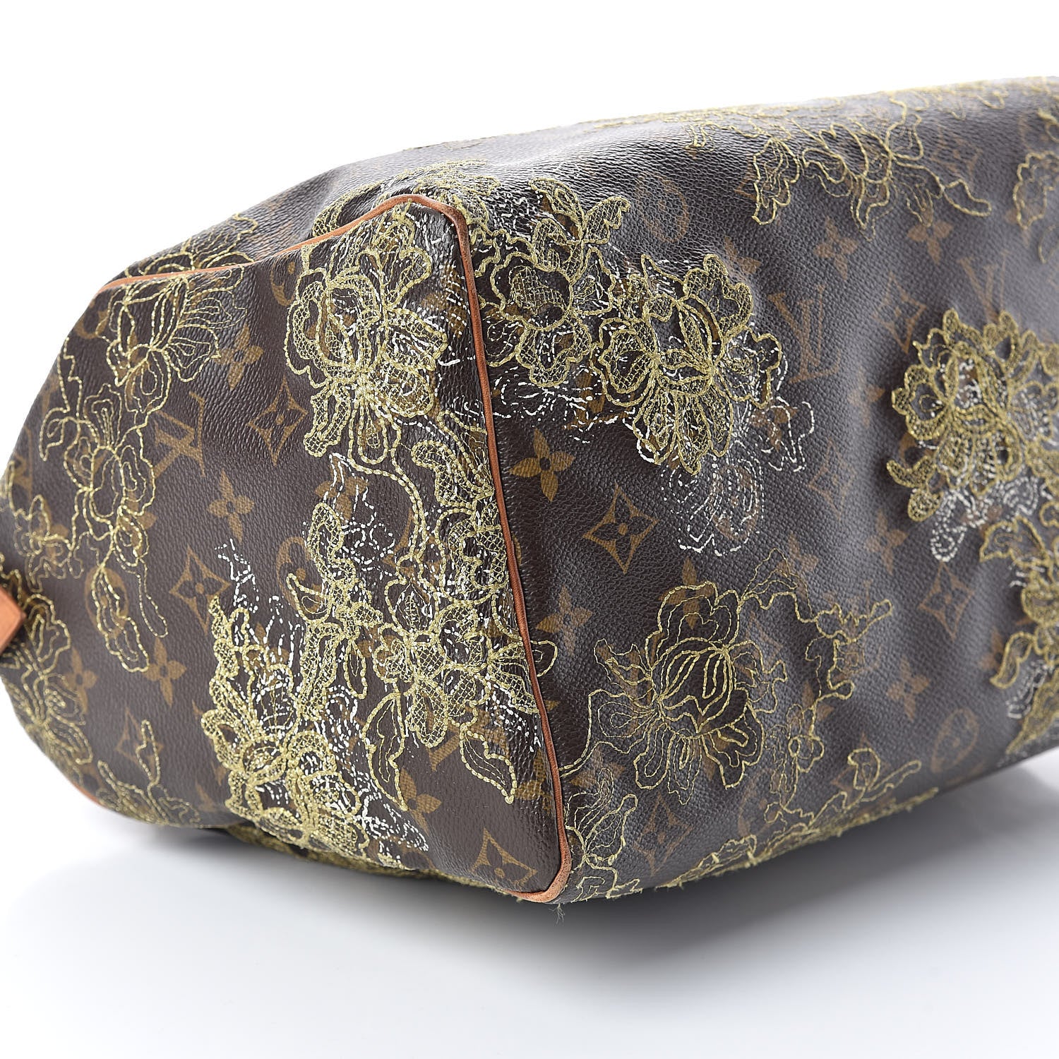 Louis Vuitton Monogram Dentelle Speedy 30 Gold 9 of 10