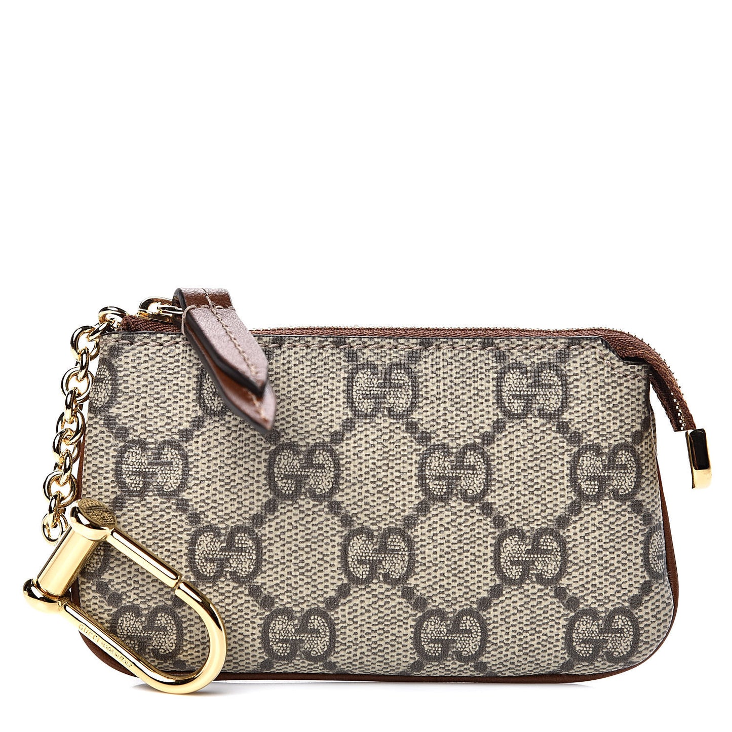 GG Supreme Monogram Key Case Brown