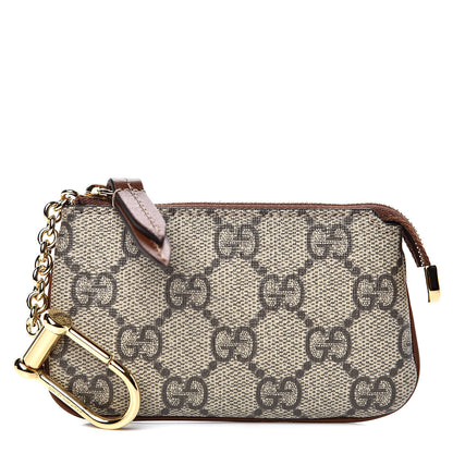 Gucci GG Supreme Monogram Key Case Brown 1 of 9