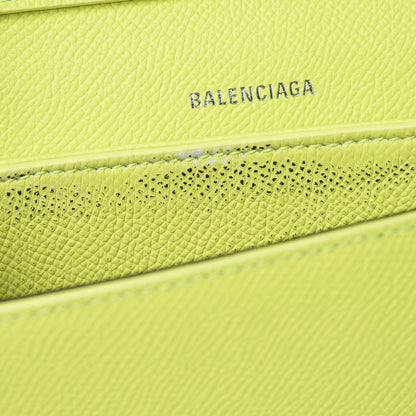 Balenciaga Grained Calfskin Logo Print Ville Day Bag XS Acid Green 10 of 12