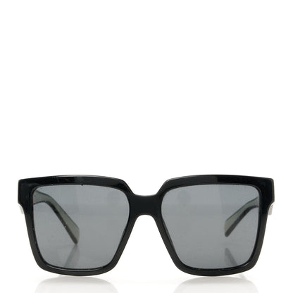 Prada Acetate Square Sunglasses SPR 24Z Black White 2 of 8