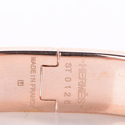 Hermes Enamel Narrow Clic Clac H Bracelet PM Rose Nacarat 5 of 6