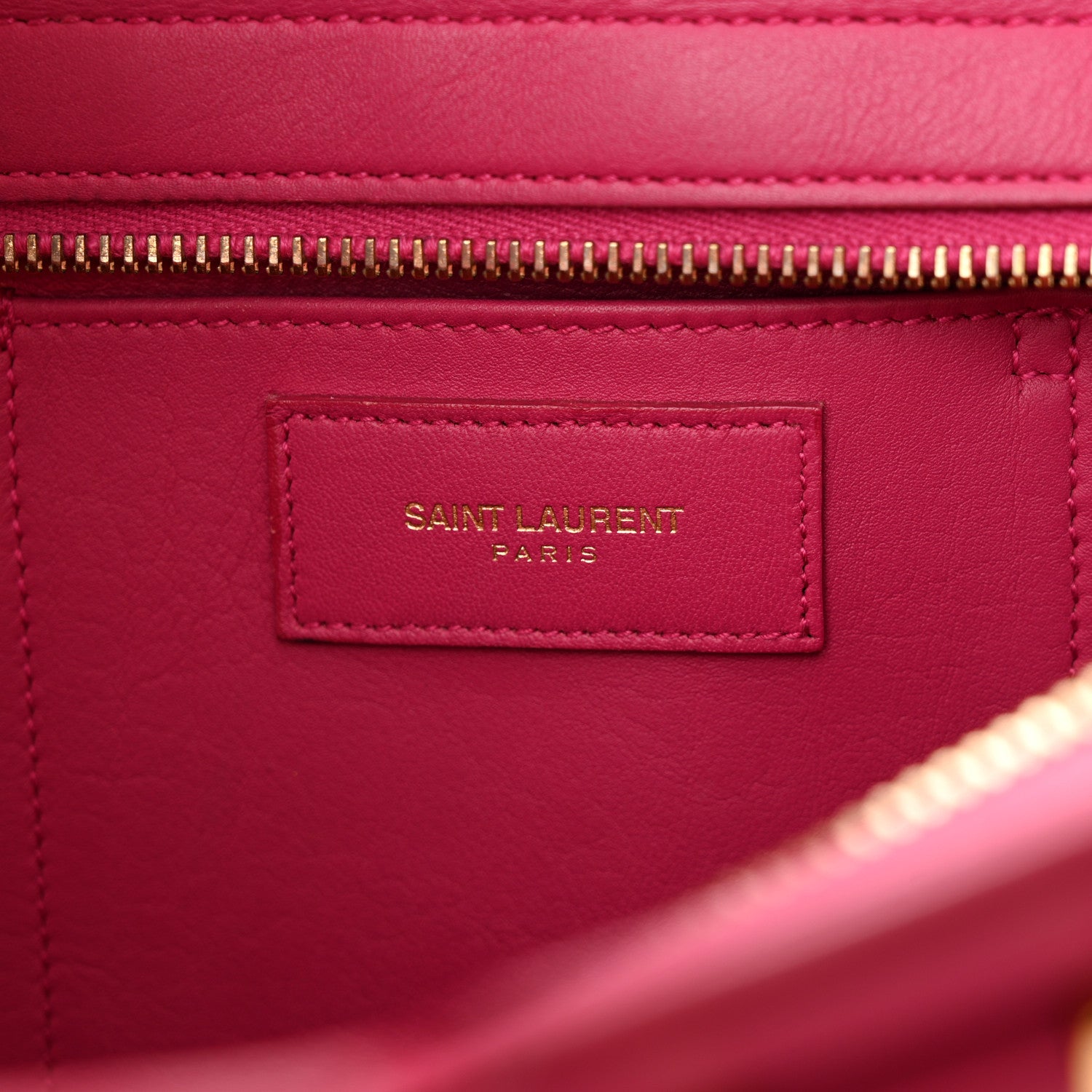 Saint Laurent Calfskin Small Classic Y Cabas Fuchsia 6 of 13