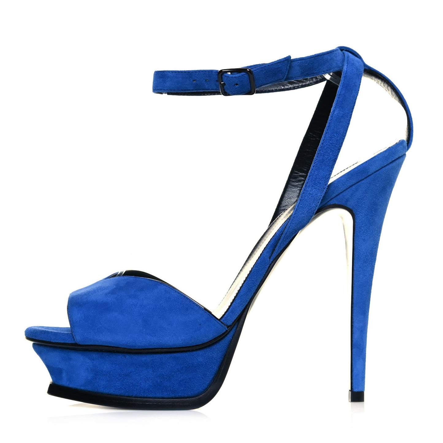 Kid Scamosciato Tribute 105 Open Toe Platform Sandals 39.5 Bleu Majorelle