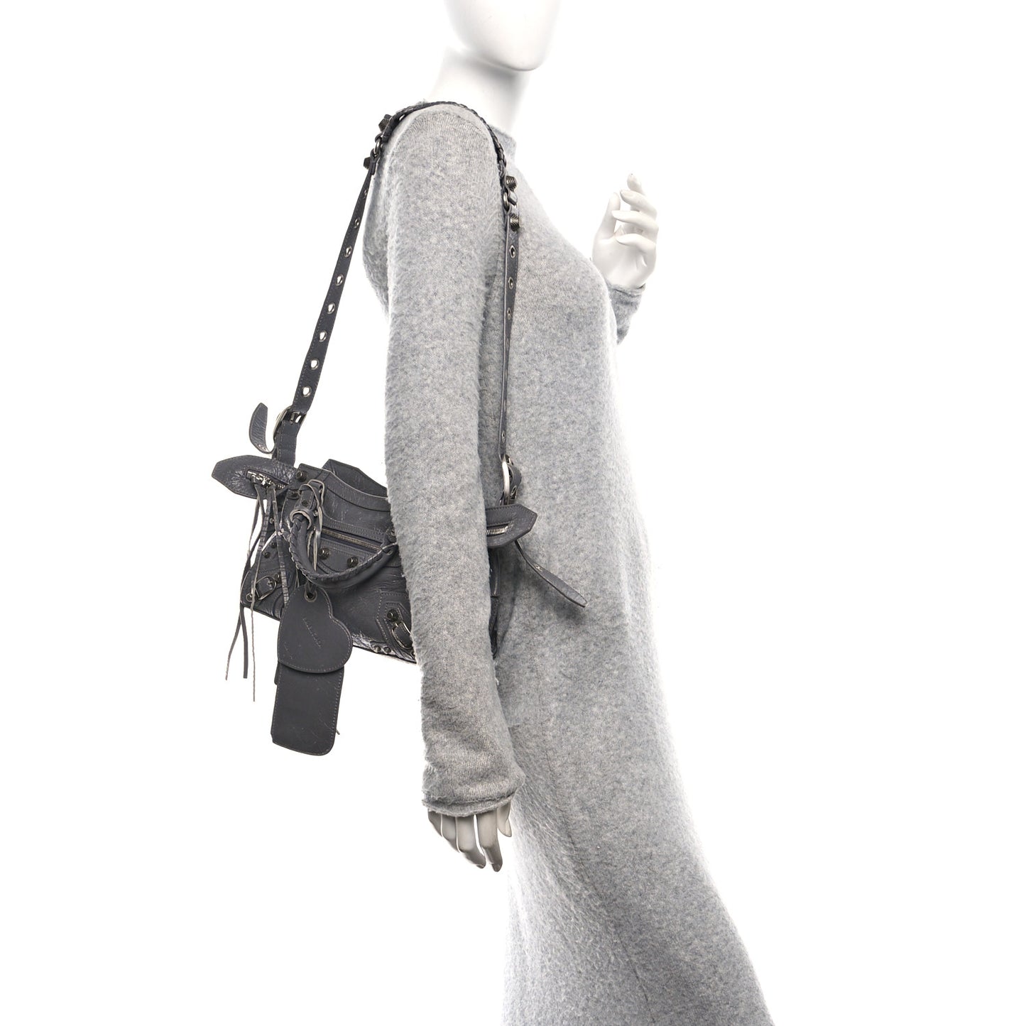 Agneau Arena Neo Cagole Handbag XS Dark Grey