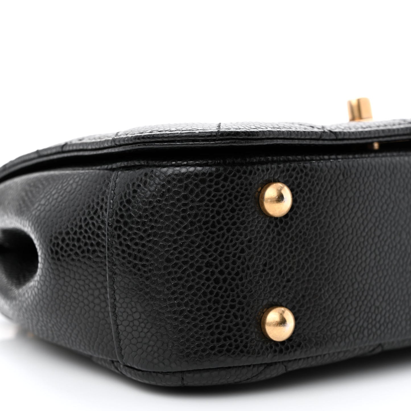 Caviar Mini Carry Around Flap Bag Black