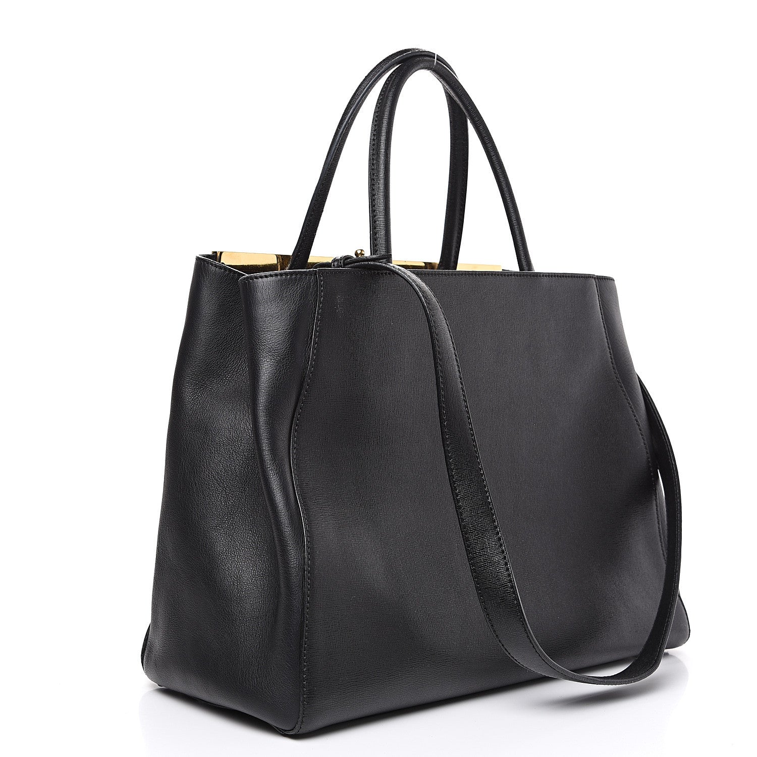 Fendi Vitello Elite Regular 2Jours Tote Black 2 of 12