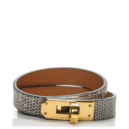 Hermes Lizard Kelly Double Tour Bracelet M Ombre 1 of 6