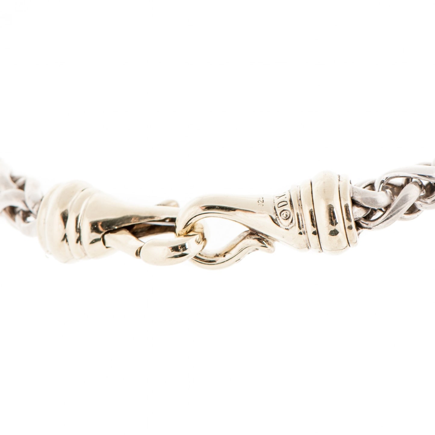 Sterling Silver 14K Yellow Gold 6mm Wheat Chain Necklace