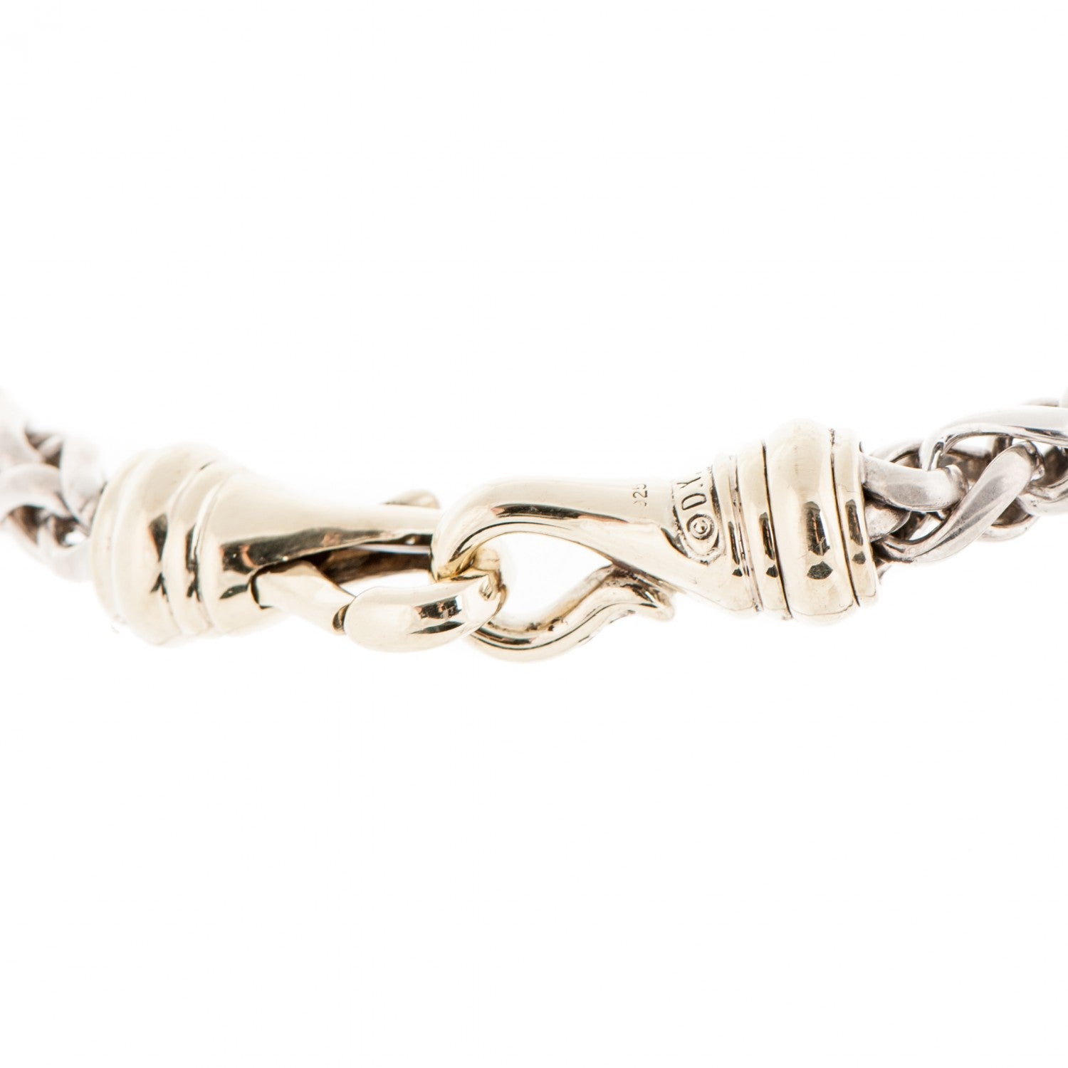 David Yurman Sterling Silver 14K Yellow Gold 6mm Wheat Chain Necklace 3 of 4