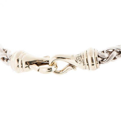 David Yurman Sterling Silver 14K Yellow Gold 6mm Wheat Chain Necklace 3 of 4