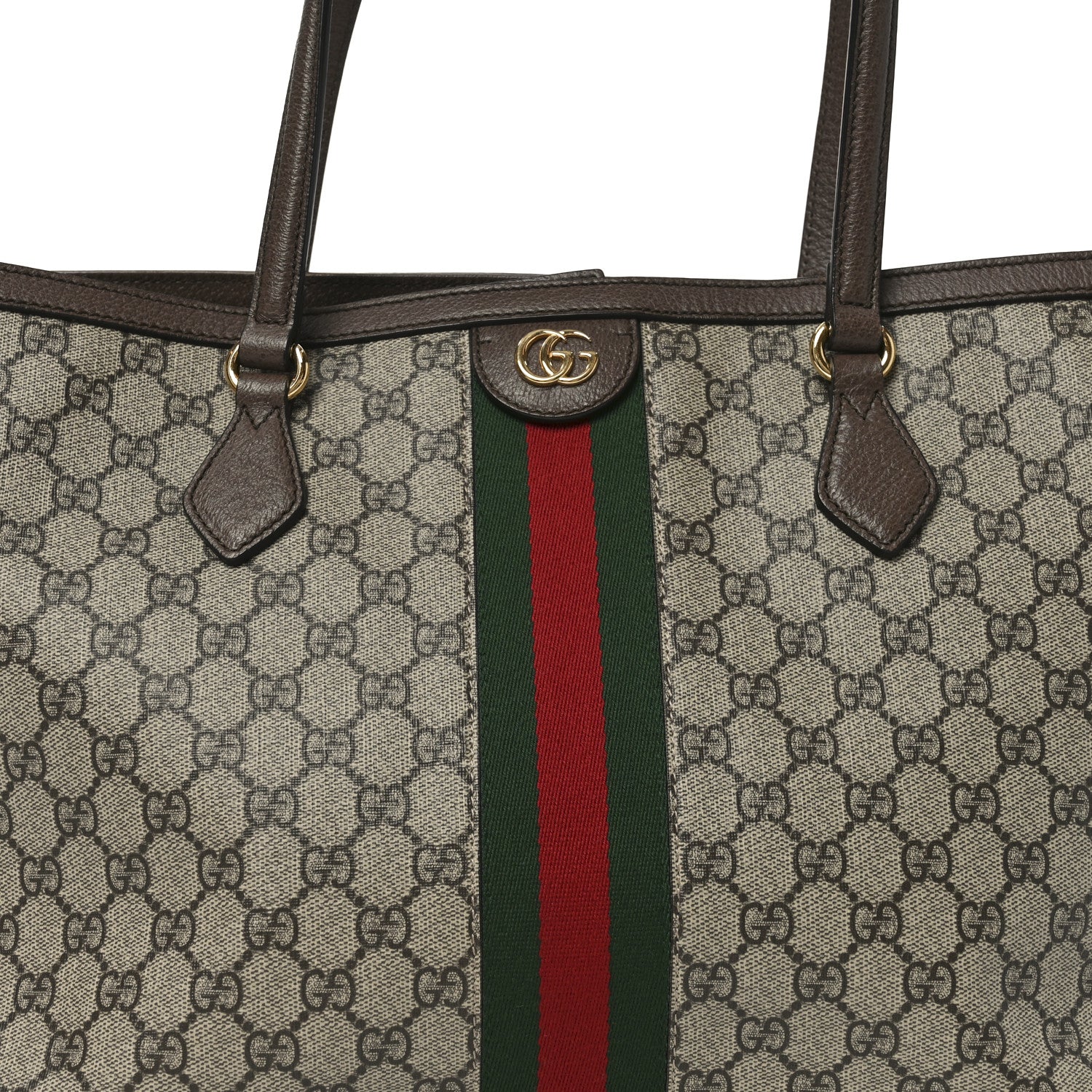 Gucci GG Supreme Monogram Medium Ophidia Shopping Tote Brown 8 of 11