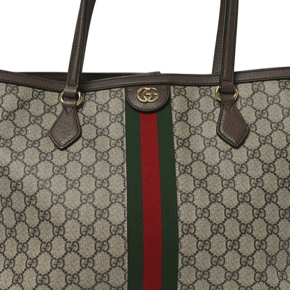 Gucci GG Supreme Monogram Medium Ophidia Shopping Tote Brown 8 of 11