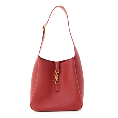 Saint Laurent Smooth Calfskin Small Le 5 A 7 Soft Hobo Red Danger 1 of 9