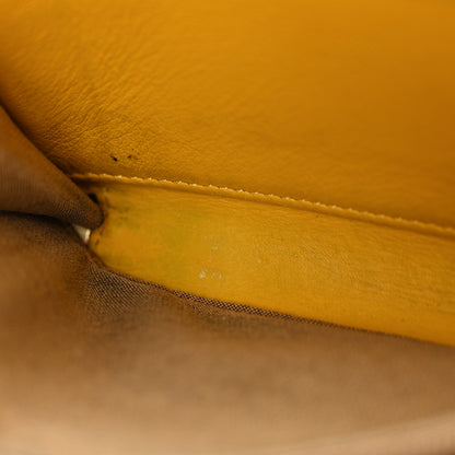 Fendi Zucca Spalmati Vitello Elite Rose Ladybug Zip Around Wallet Tobacco Yellow 9 of 18