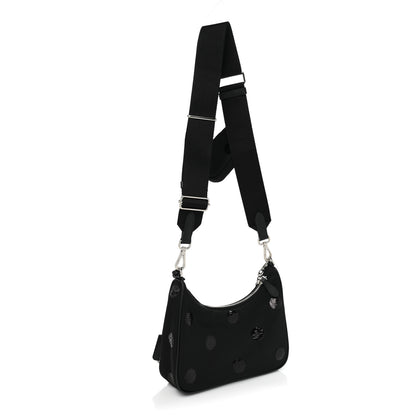Prada Nylon Sequin Re-Edition 2005 Shoulder Bag Black 3 of 8