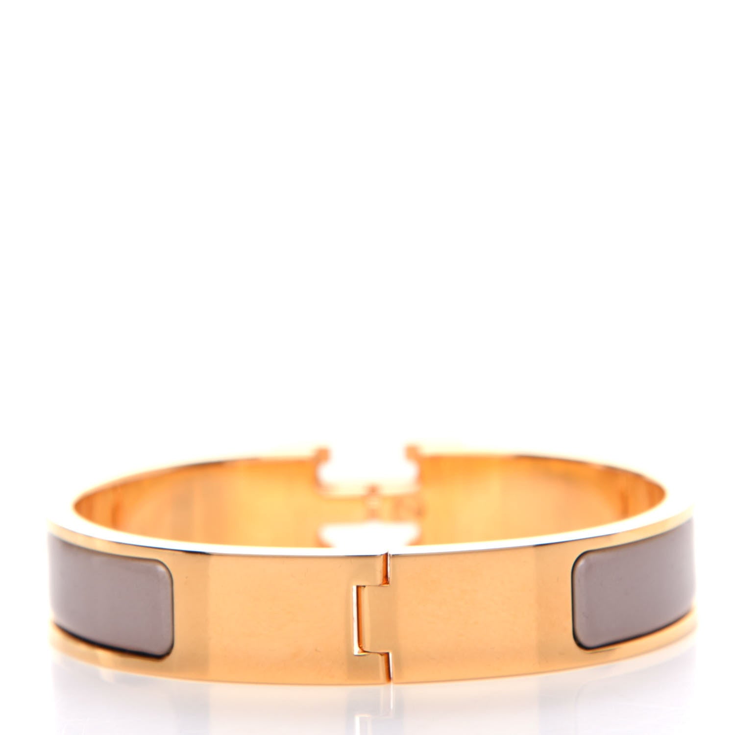 Hermes Enamel Narrow Clic Clac H Bracelet PM Marron Glace 3 of 4