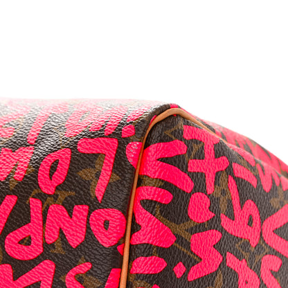 Louis Vuitton Monogram Graffiti Speedy 30 Fuchsia 12 of 15