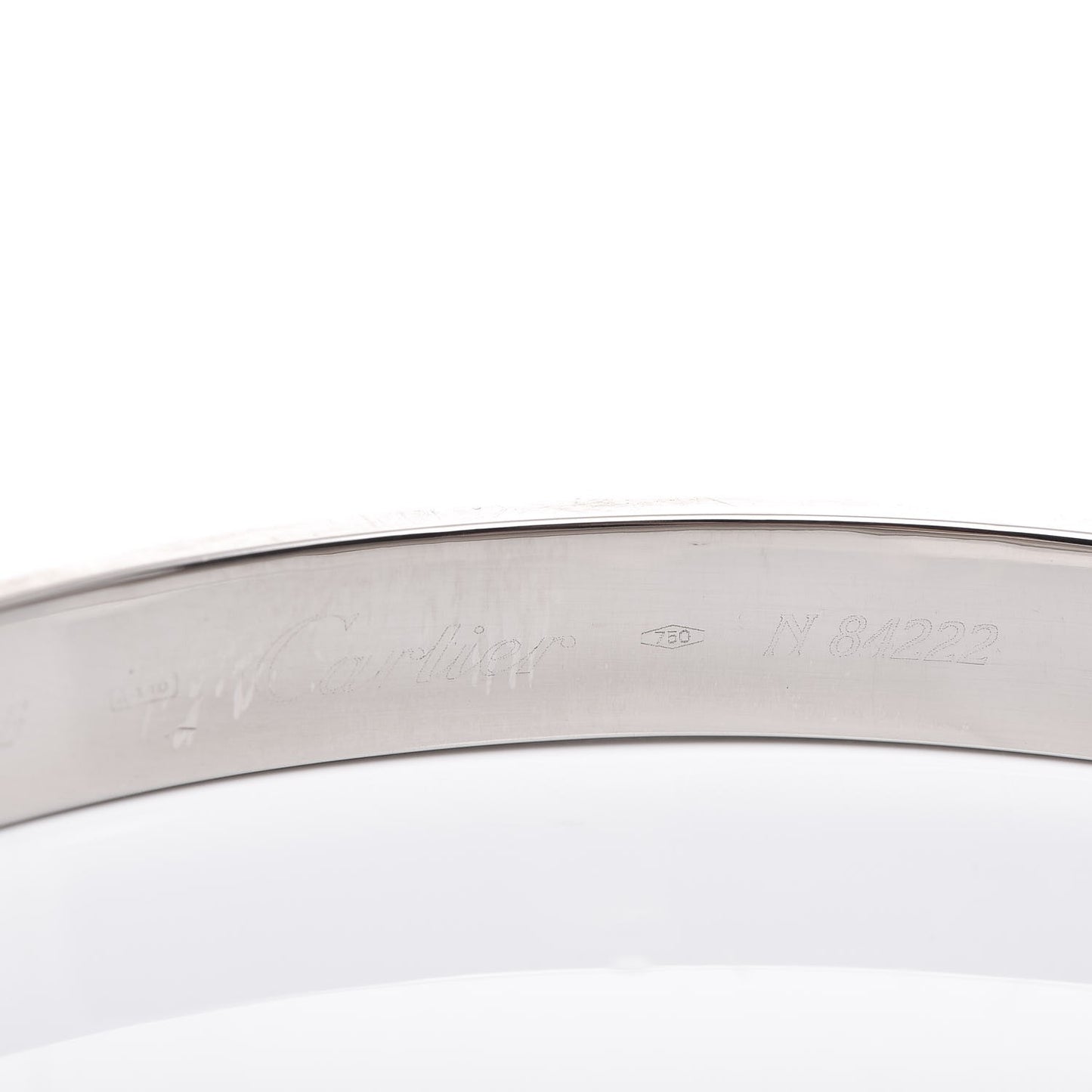 18K White Gold LOVE Bracelet 16