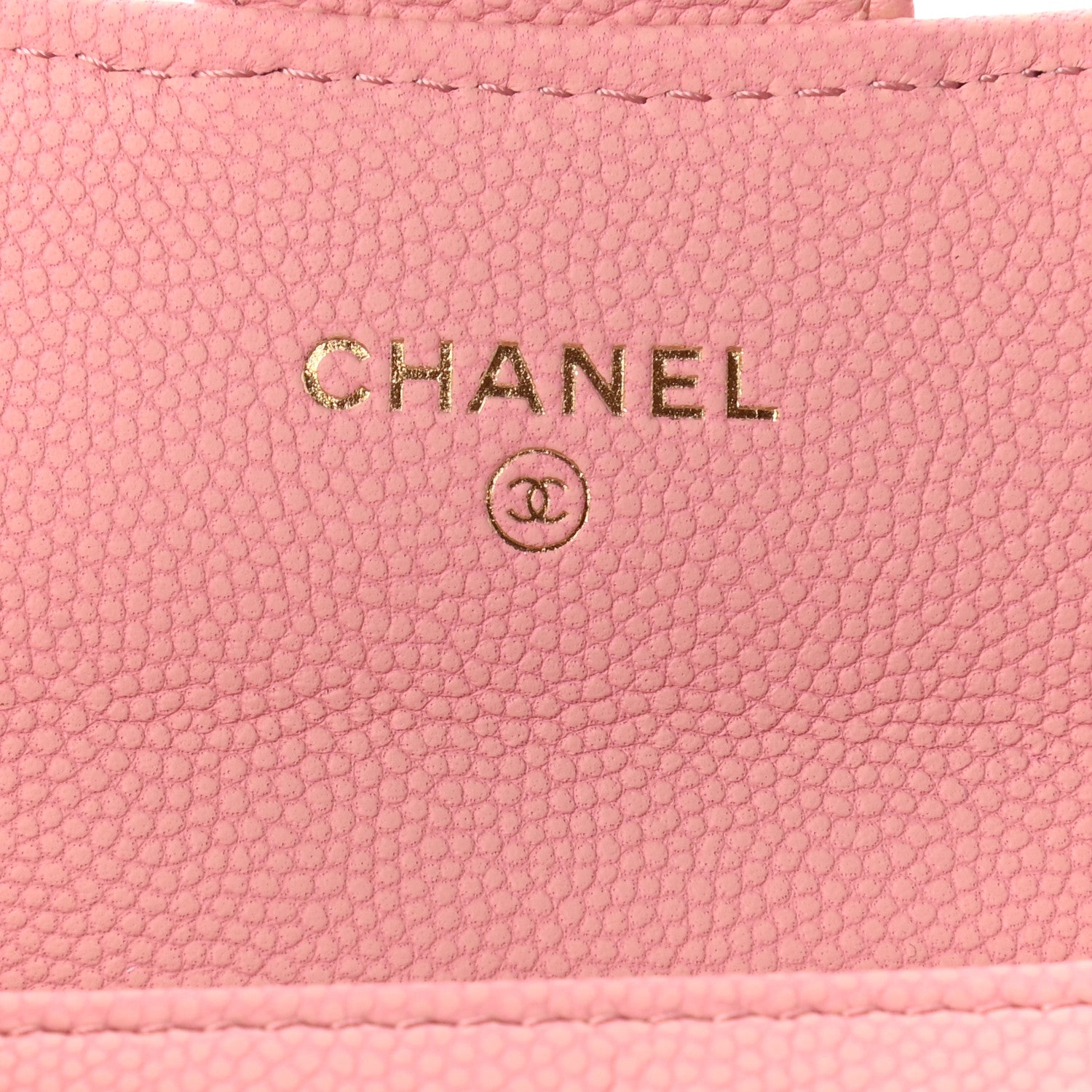 Chanel Caviar Flat Chevron Quilted Flap Card Holder Pink 5 of 7