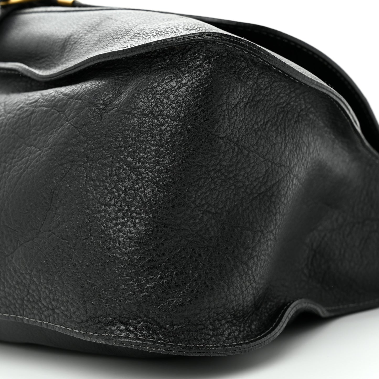 Calfskin Large Marcie Satchel Black