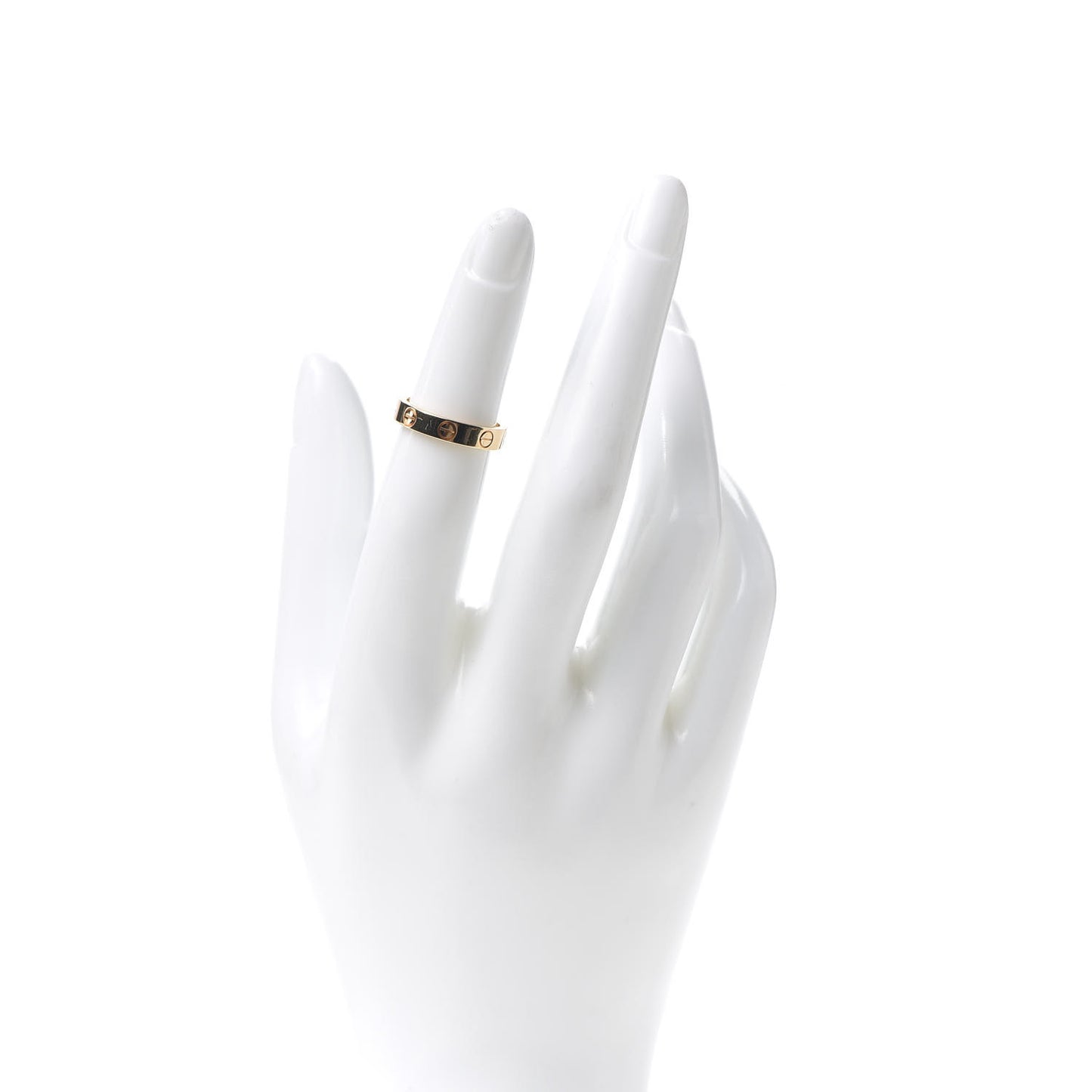 18K Yellow Gold 3.5mm LOVE Wedding Band Ring 48 4.5