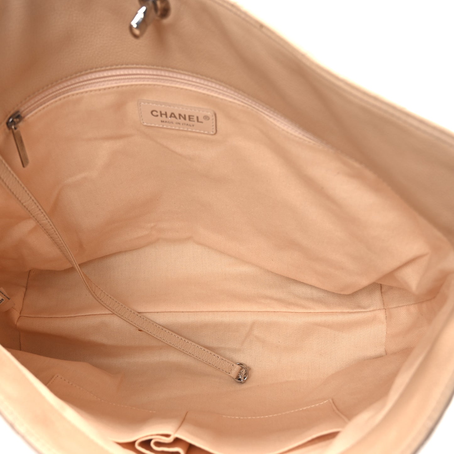 Grained Calfskin Stitched Medium Braided With Style Hobo Beige