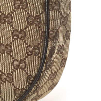 Gucci Monogram Medium Half Moon Hobo Dark Brown 13 of 16