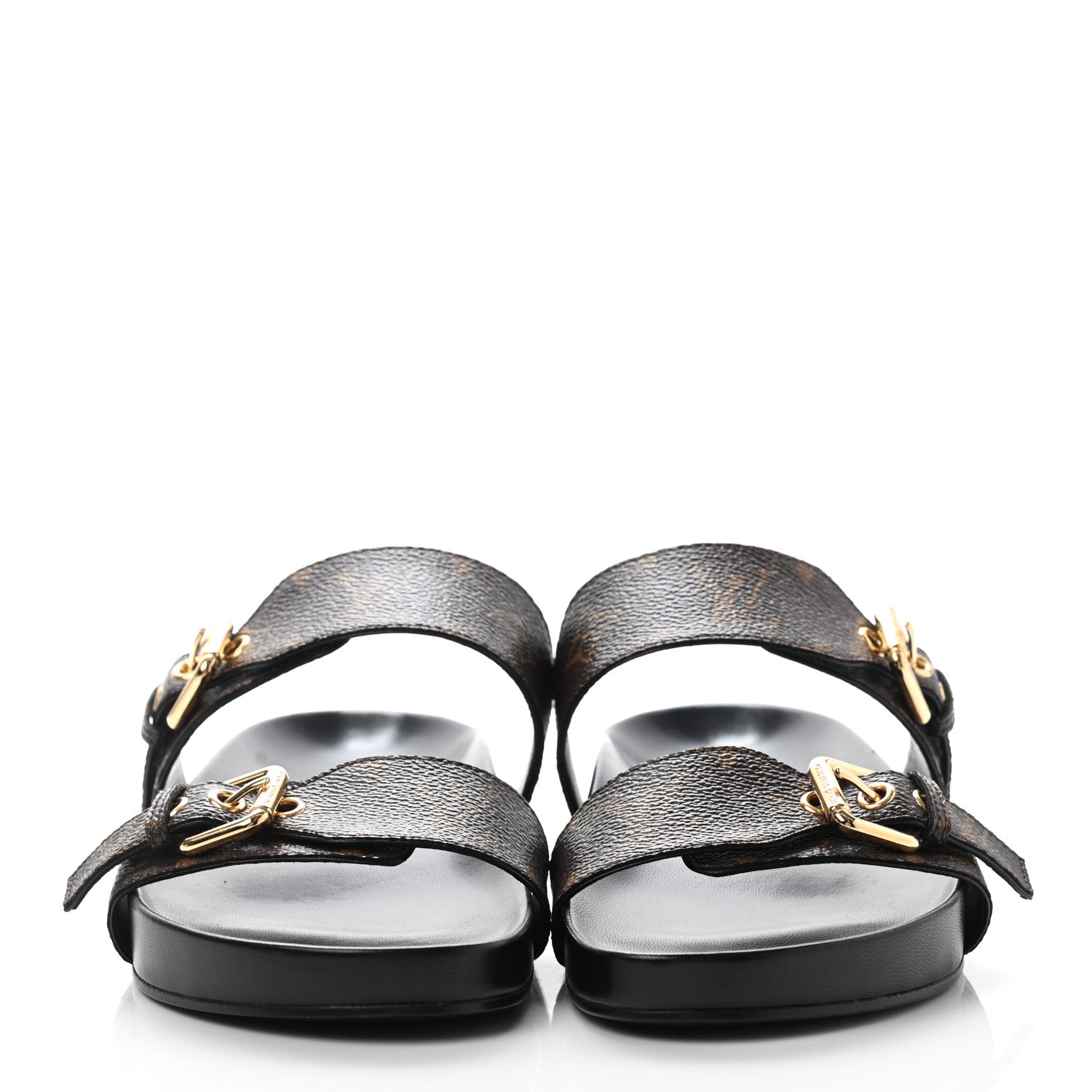 Louis Vuitton Monogram Bom Dia Mule Sandals 39 Black 2 of 10