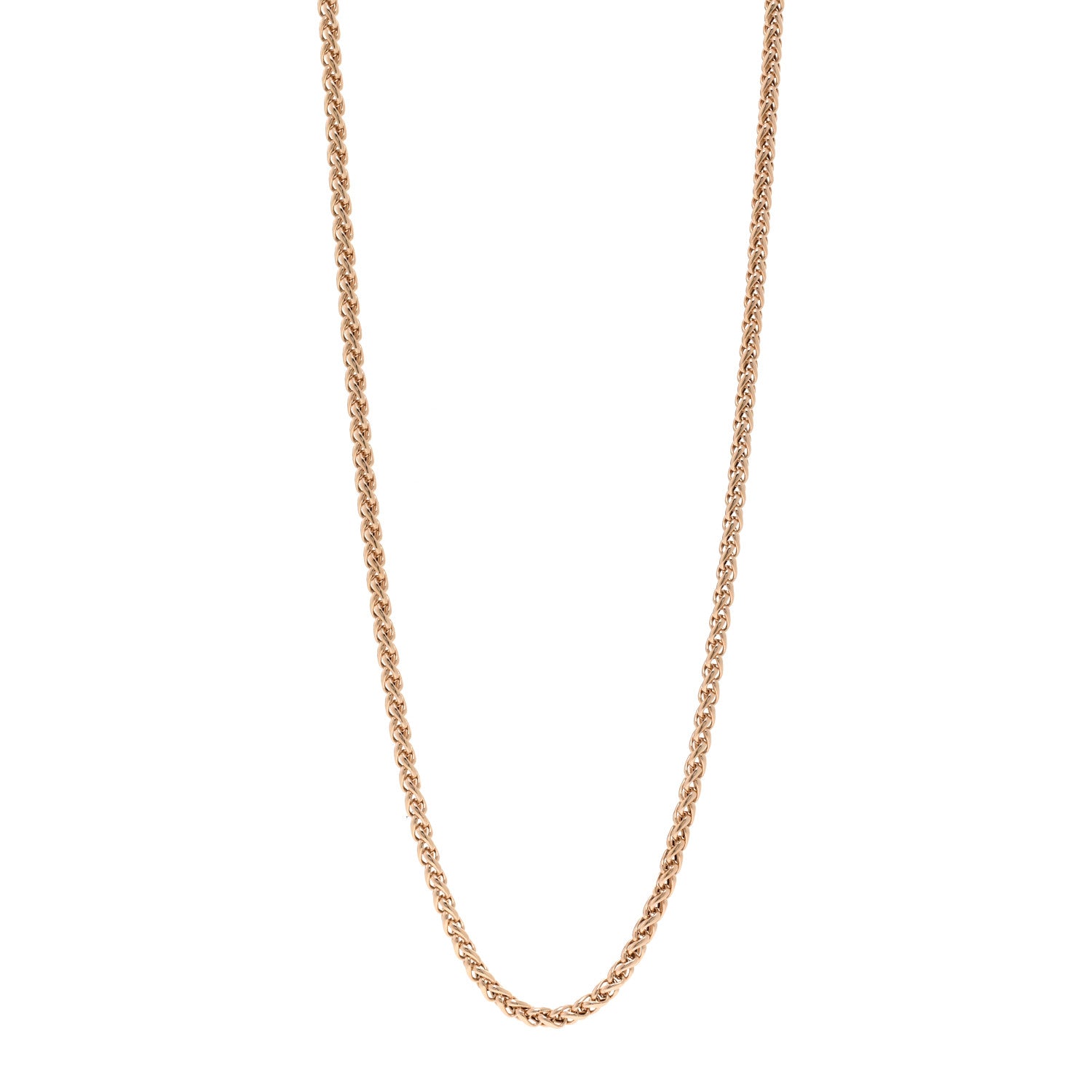 David Yurman 18K Rose Gold 4mm Wheat Chain Necklace 24" 1 of 4