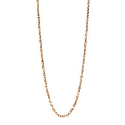 David Yurman 18K Rose Gold 4mm Wheat Chain Necklace 24" 1 of 4