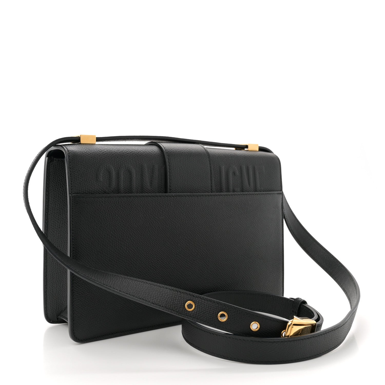 Christian Dior Grained Calfskin 30 Montaigne Flap Bag Black 2 of 11