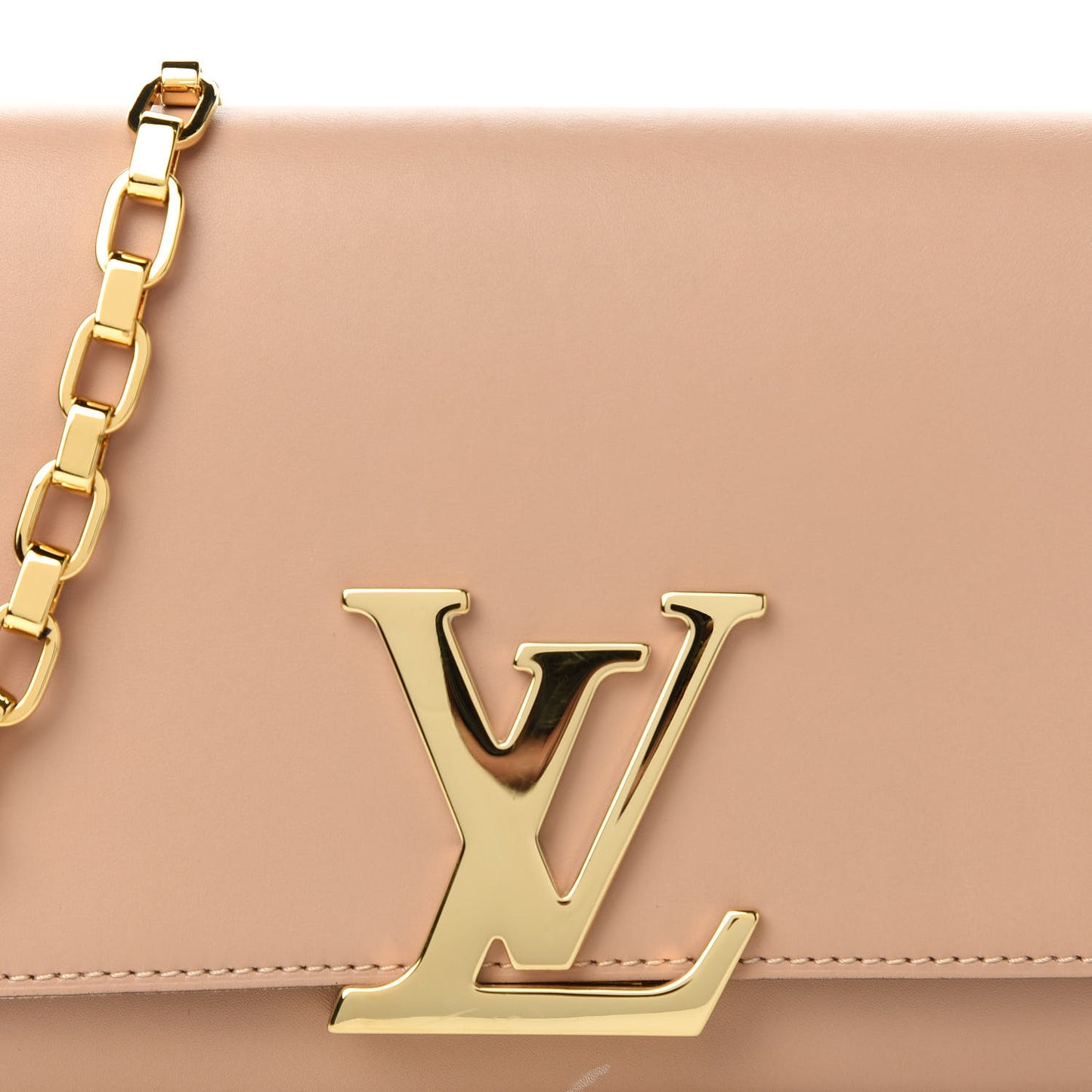 Calfskin Chain Louise GM Nude